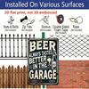 2D Flat Vintage Beer Garage Aluminum Sign - "Beer Always Tastes Better In The Garage" - Metal Wall Art for Outdoor, Patio, Street, Yard, Porch, Home