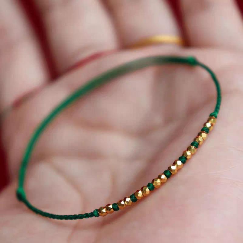 Colorful Cord Gold Beaded Bracelet Set – Dainty Stackable Waterproof Jewelry, Minimalist Gift for Women