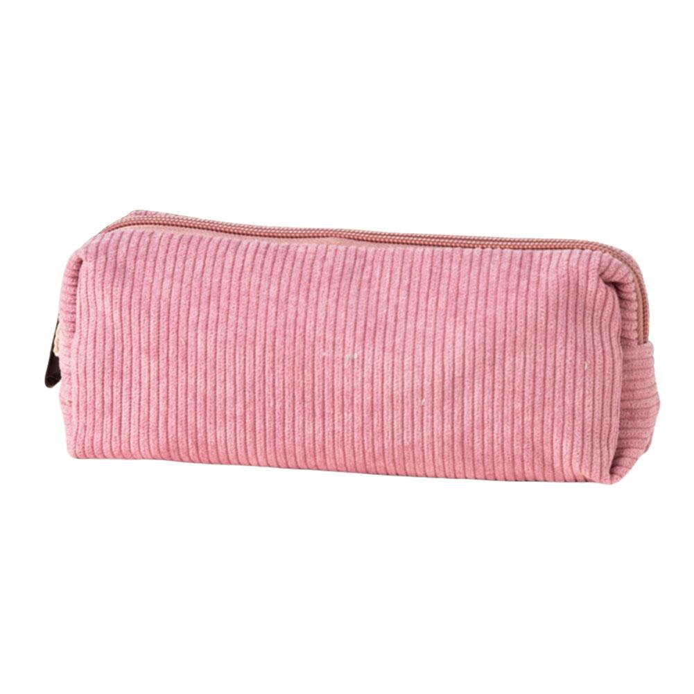 Corduroy Pencil Case Aesthetic Pencil Pouch with Zipper Pencil Bag Small Pen Bag Gift for Girls Kids School Stationery Organizer