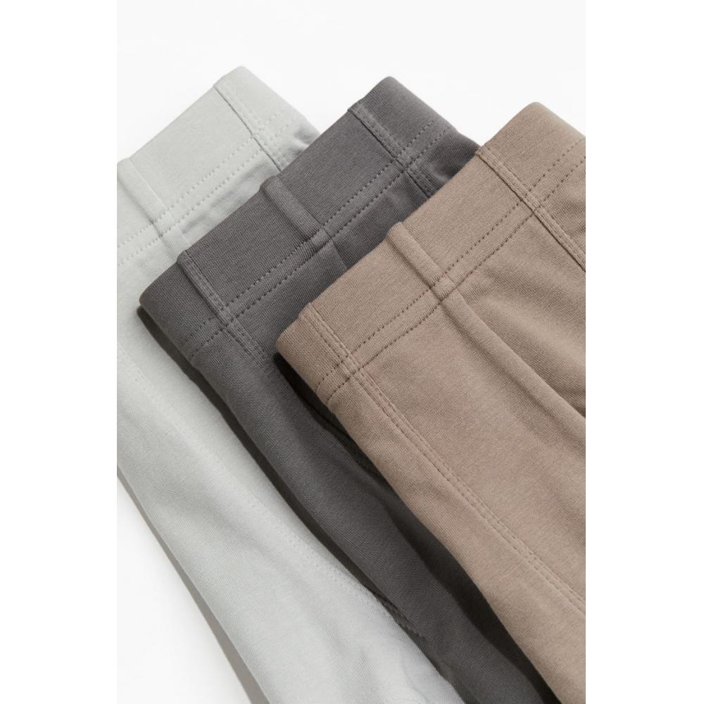 H M Cotton sHort Drawstring 10 Piece Set Brown Beige Grey