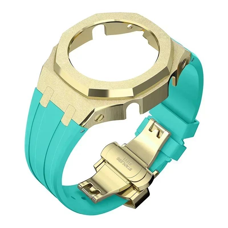 Zestaw modyfikacyjny Gen4 do Casioak GM2100 Metalowa obudowa ze stali nierdzewnej Gumowy pasek Zestaw do modyfikacji Akcesoria Casioak GM-2100 ze śrubami