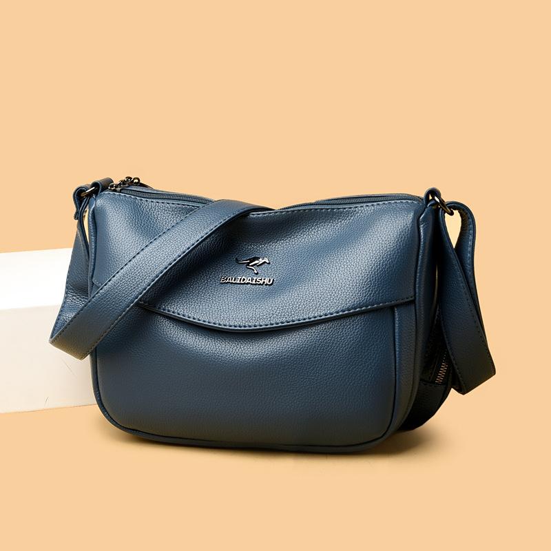 One Shoulder Crossbody Bag Middle-aged and Elderly Mothers Soft Leather Crossbody Bag Simple and Fashionable Elderly Bag