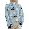 HJX-GL1 Turtleneck Pullover Long Sleeve Halloween Devil 3D Printed Sweater New Loose Autumn and Winter