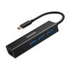 CHOETECH To RJ45 4in1 Hub Gigabit Ethernet High Speed LAN Network Adapter Compatible with MacBook USB3.0 Type-C Etc. HUB-U02