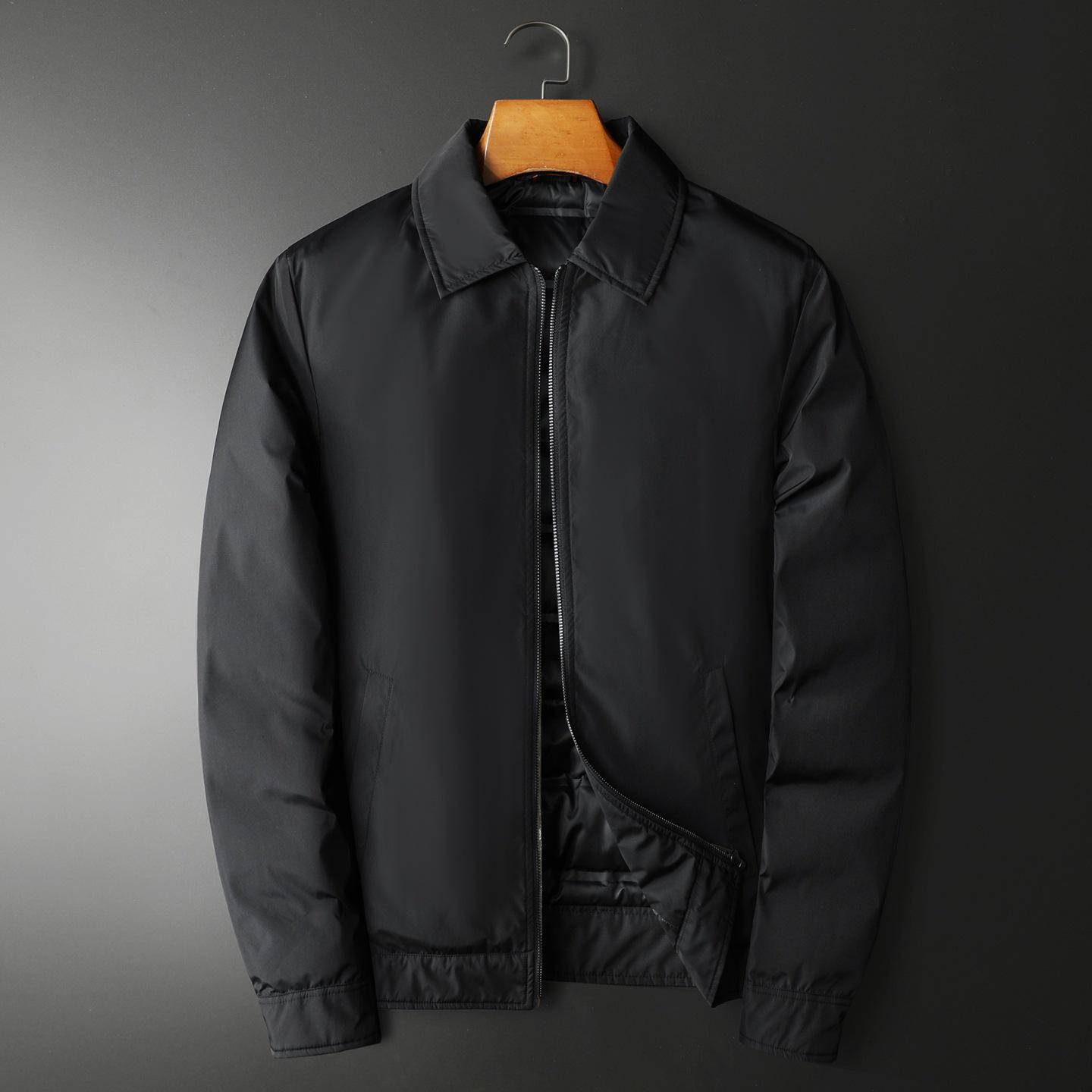 2025 Men s Winter Fashion Lapel Down Jacket 3XL чёрный