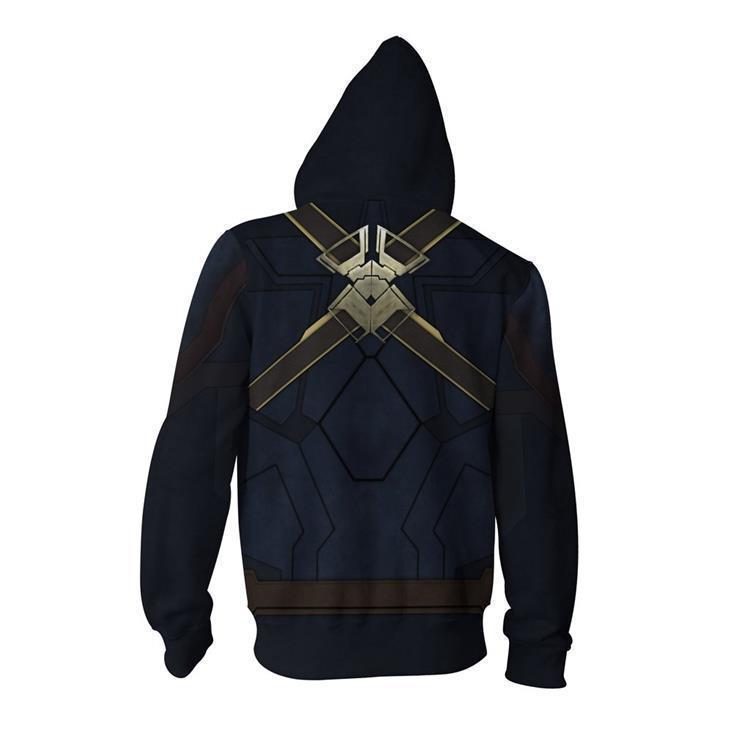 Autumn Men's Captain America Zipper Hoodie Sweatshirt