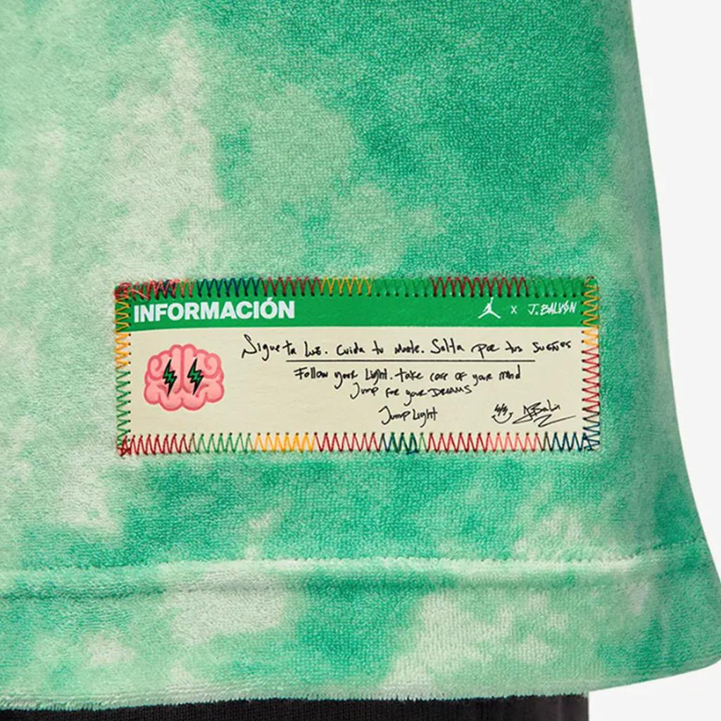 Air Jordan X J Balvin Long-Sleeve Tee Jade Aura/Enamel Green Men Tops DR3102-316