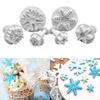 3 Pcs Sugarcraft Cake Decorating Tools Fondant Plunger Cutters Tools Cookie Biscuit Cake Snowflake Mold Set Baking Accessories