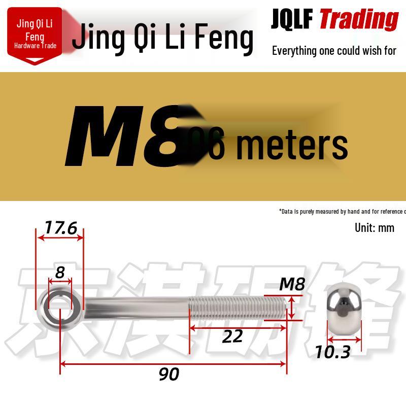 Stainless Steel GB798 Eye Bolt, Full Series M5-M16