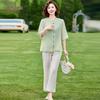 Yuzhaolin Women's Chinese Style Summer Two-Piece Set