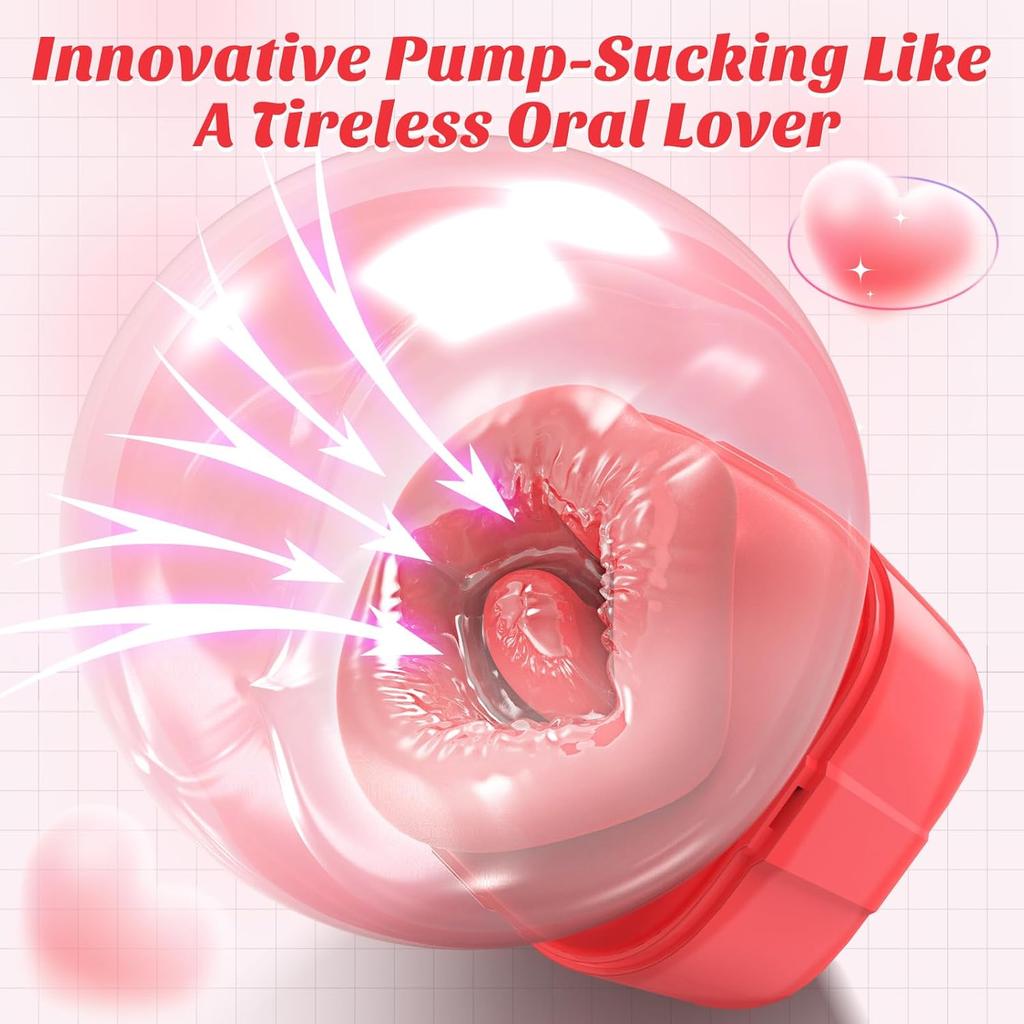 Vibrator Tongue Sex Toy for Women Real Touch Big Mouth Sucking Vibrator Adult Oral Toys for Clit Nipple Clitoral Stimulator