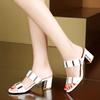 2023 Korean Fashion Mid-Heel Women's Sandals – Non-Slip Chunky Heel Summer Slippers for Female Students