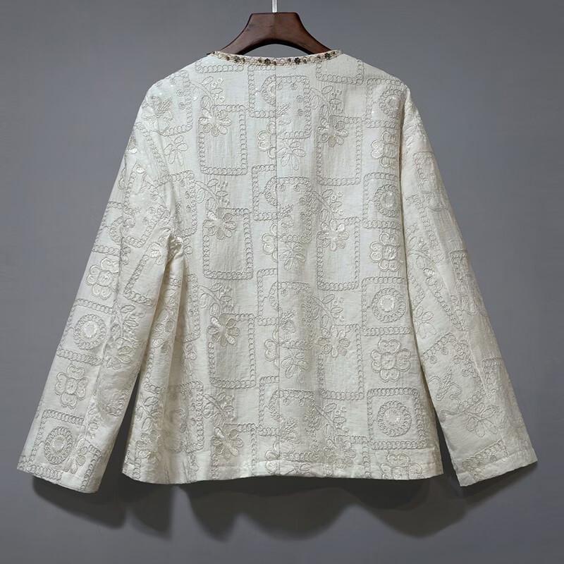 Cypress Women's New Chinese Style Linen Embroidered Jacket