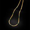 New Personal Luxury Gold Color Stainless Steel Emerald Necklace for Women Charm Green Crystal Bride Party Collar Jewelry No Fade