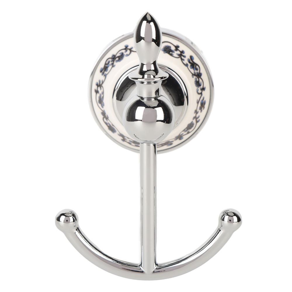Silver Coat Hook Stainless Steel Ceramic Zinc Alloy Robe Hook Wall Hook Entryway Bathroom Bedroom