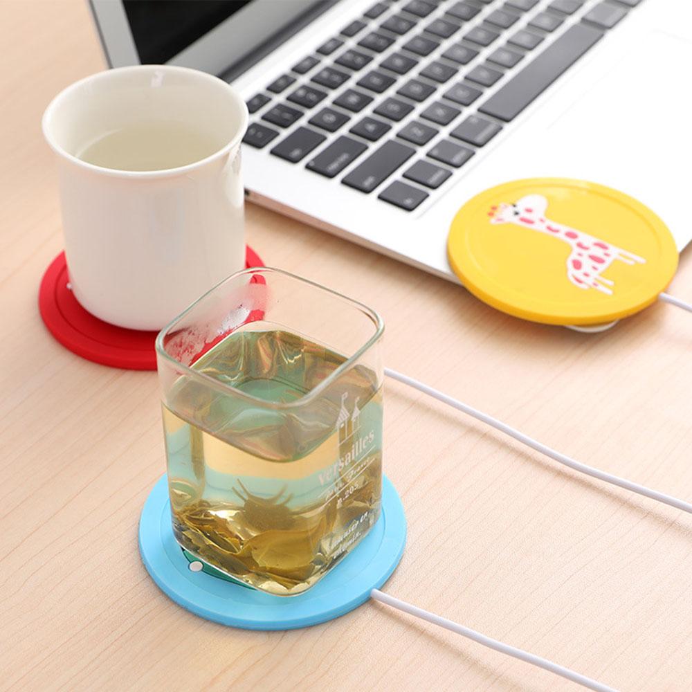 Heated Mugs Heating Coaster Cocina Cute Usb Warmer Anti-skid Electric Warmer Mat Kitchen Accessories Tools Thermal Portable
