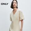 ONLY 2025 Spring Elegant V-Neck Puff Sleeve Midi Dress