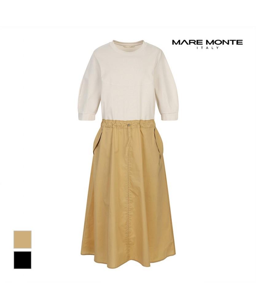 MAREMONTE Flare Voluminous Sleeve Dress_M244Mop23S0