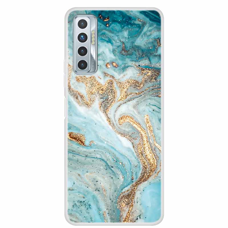 For Tecno Camon 17P Case Luxury Silicone TPU Soft Cover Phone Case For Tecno Camon 17 CG7 CG6 Coque Shockproof Marble Funda Capa