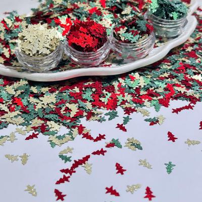 Reflective Christmas Tree Glitter Sequins Toy Pack - DIY Nail Art Decorations
