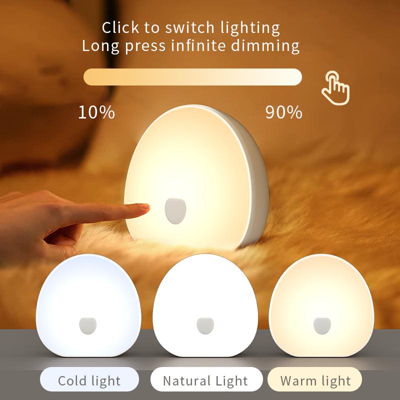 Noise Reduction LED Sleeping Light Dimmable For Dormitory Desktop Small Book Lamp Bedroom Bedside Kid Room Lighting Night Lights