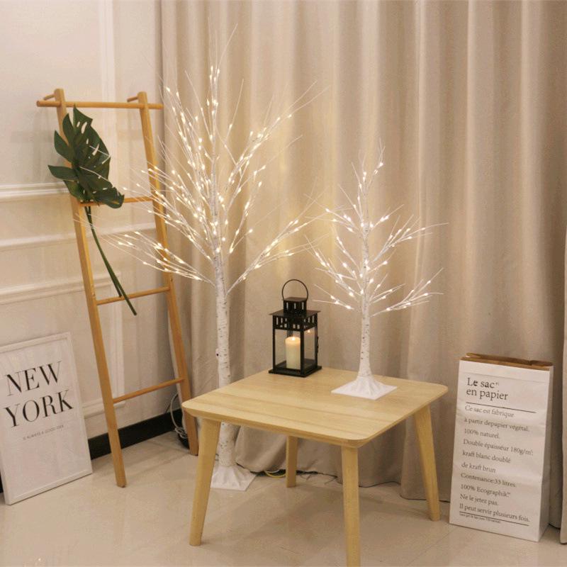 LED Birch Tree Light - Copper Wire Christmas and Landscape Decoration.