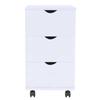 Meuble à tiroirs - vidaXL - 245727 - 33x45x60 cm - Blanc - 3 tiroirs avec roulettes