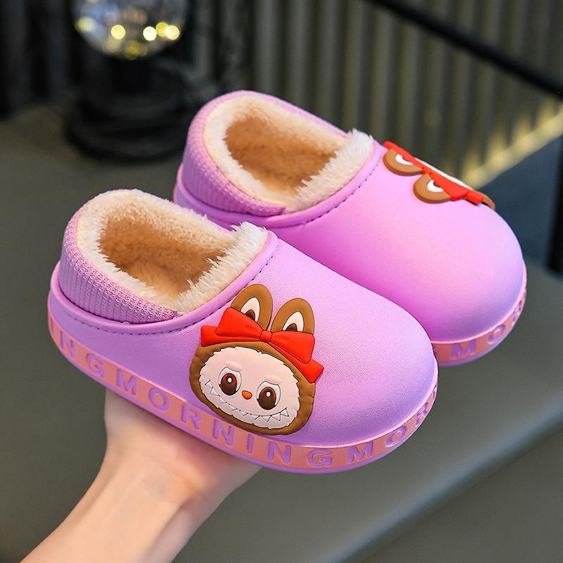 Kinder Baumwollpantoffeln Winter Indoor Mädchen Baby Rutschfest Verdickt Warm Niedlich Jungen Pelzig Baumwollschuhe