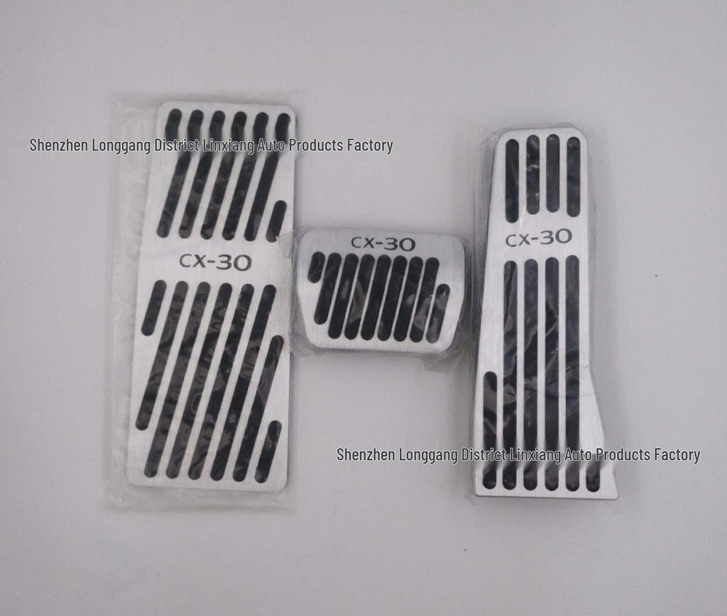 Pour Mazda 3 & CX-30: Ensemble de Pédales Antidérapantes en Alliage d'Aluminium Non Perforé (Accélérateur et frein)