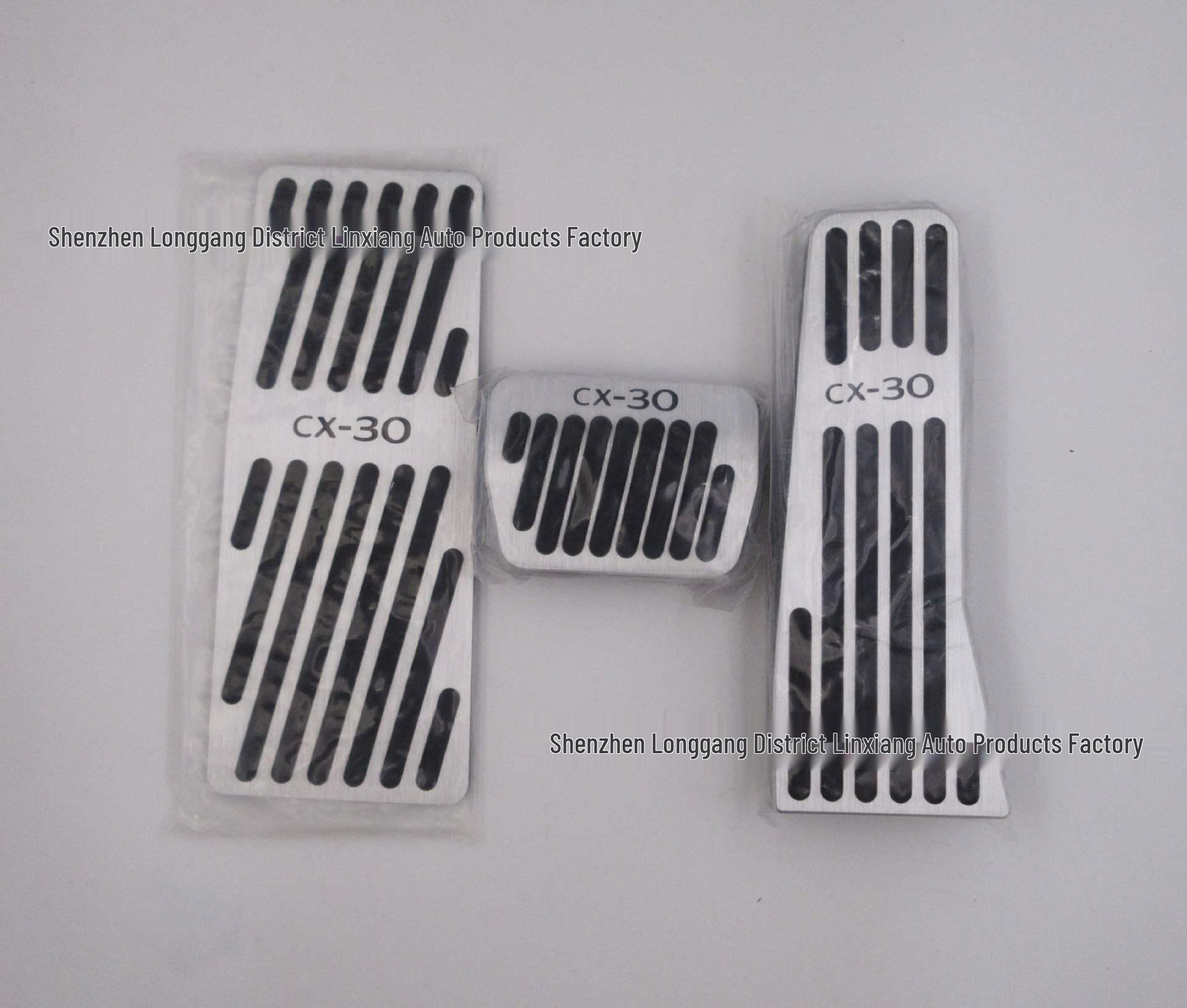 

For Mazda 3 & CX-30: Non-Perforated Aluminum Alloy Anti-Slip Pedal Set (Accelerator & Brake)
