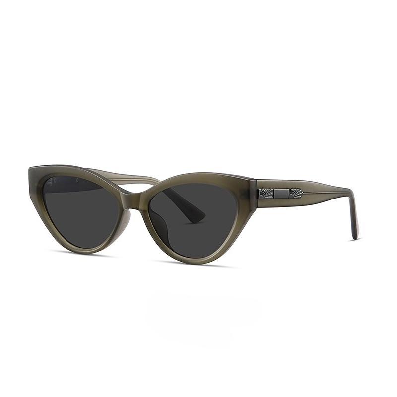 

2026 Summer New Women Acetate Cat Eye Sunglasses Fashion Narrow American Style Sunglass Men Retro Outdoor Fishing Eyewear UV400 as picture
