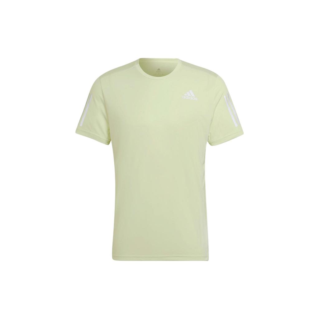 Adidas Solid Logo Crew Neck Sports Tee Men Tops Green HB7441