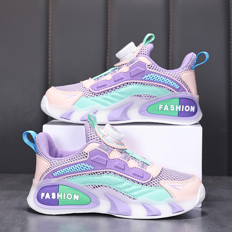 Foreign Trade Shoes Children's Single Net Breathable and Lightweight Summer Boys' Net Shoes Sports Running Shoes Girls' Casual Shoes