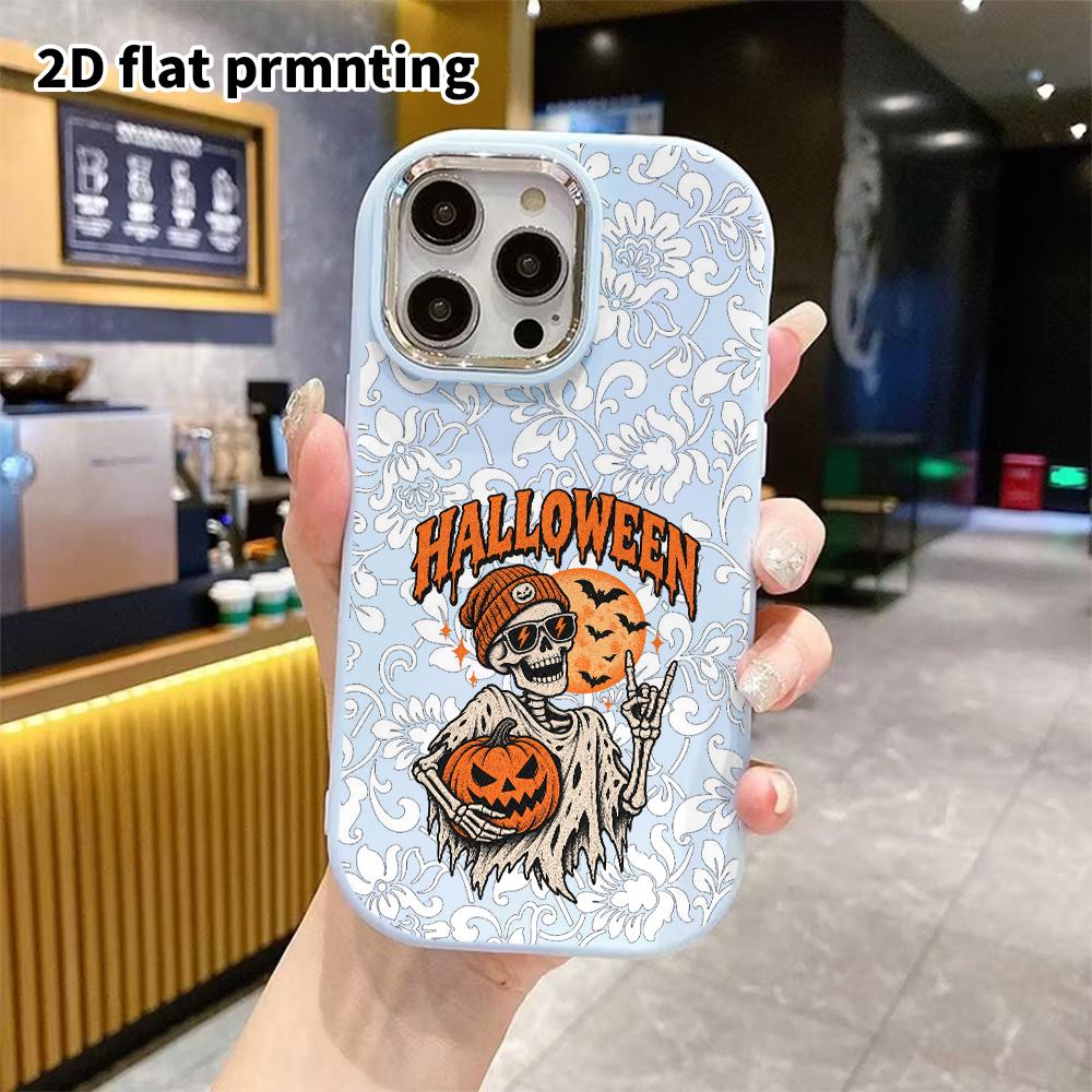 Phone Case: 2D Flat Design Suitable for iPhone 18 17 16 15 14 13 Pro Protective Case, Couple Style, Trendy and Quirky, Christmas and Halloween Gift
