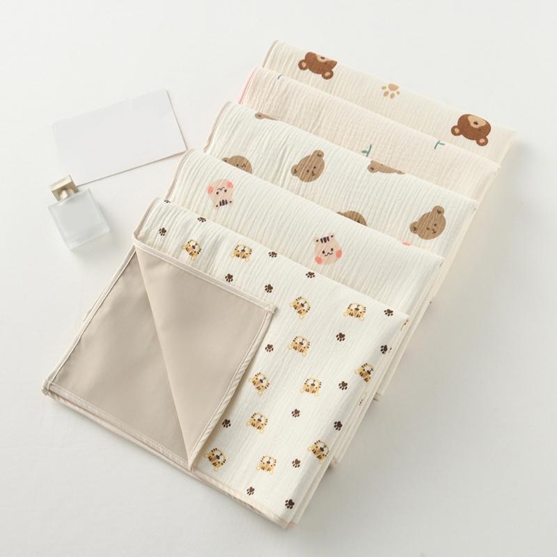 Leichte Baby-Wickelunterlage Wasserdichte Bettunterlage Atmungsaktives Wickelblatt Wasserdichte Urinunterlage Wiederverwendbare Unterlage Baumwollunterlage