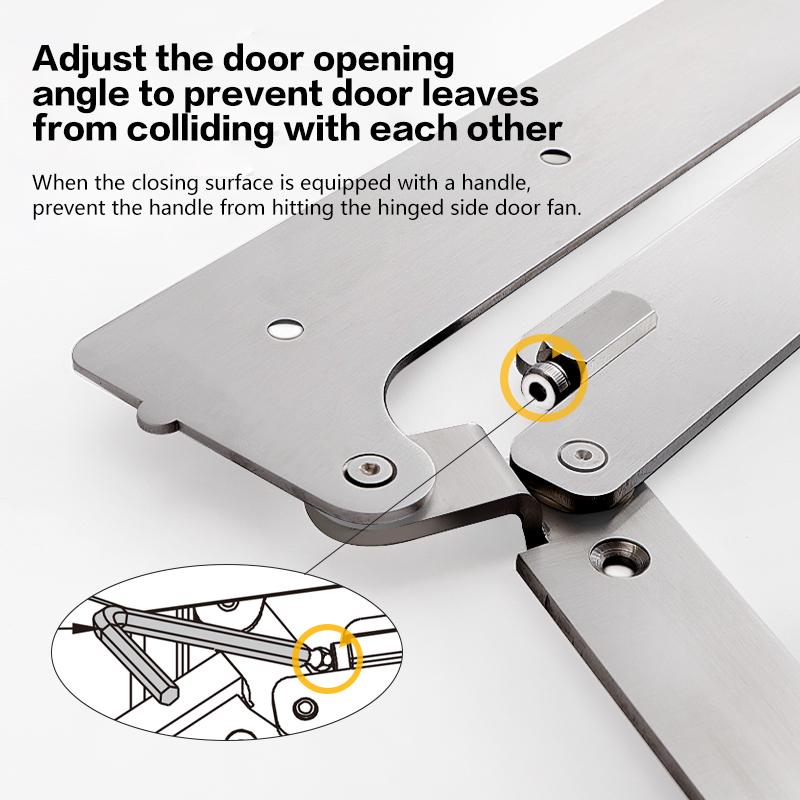 180 Degree Folding Door Wardrobe Door Flat Folding Door Without Lower Track Wooden Door Space Saving 304 Stainless Steel Folding