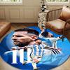 World Cup Celebration Messi Round Mat, Anti-slip Circle Carpet Chair Rug For livingroom,Bedroom, Doormat Home Decor Gift Christmas Gifts