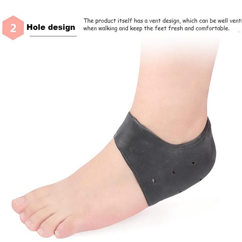 NEW Silicone Heel Protector Protective Sleeve Heel Spur Pads for Relief Plantar Fasciitis Heel Pain Reduce Pressure on Heel 2Pcs