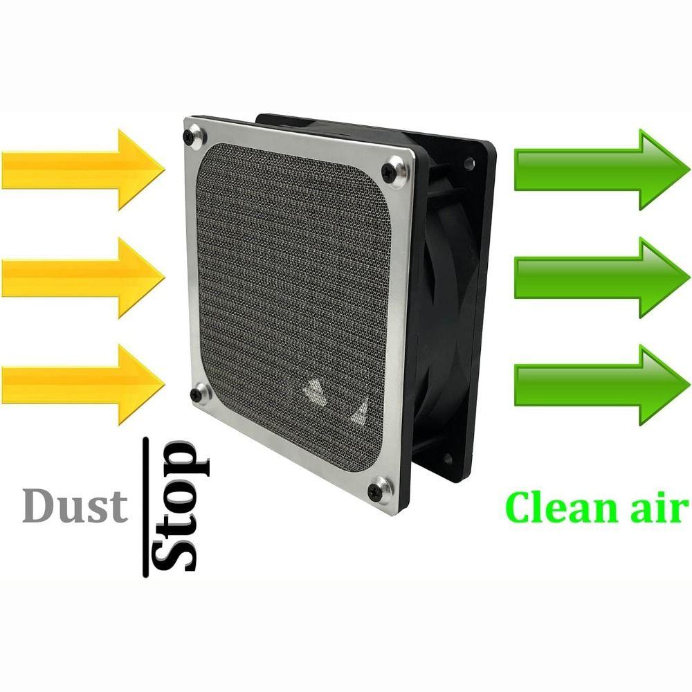 Aluminum Computer Fan Filter Grills Silver Black Axial Flow Fan Mesh Dust Cover  Computer Cooling