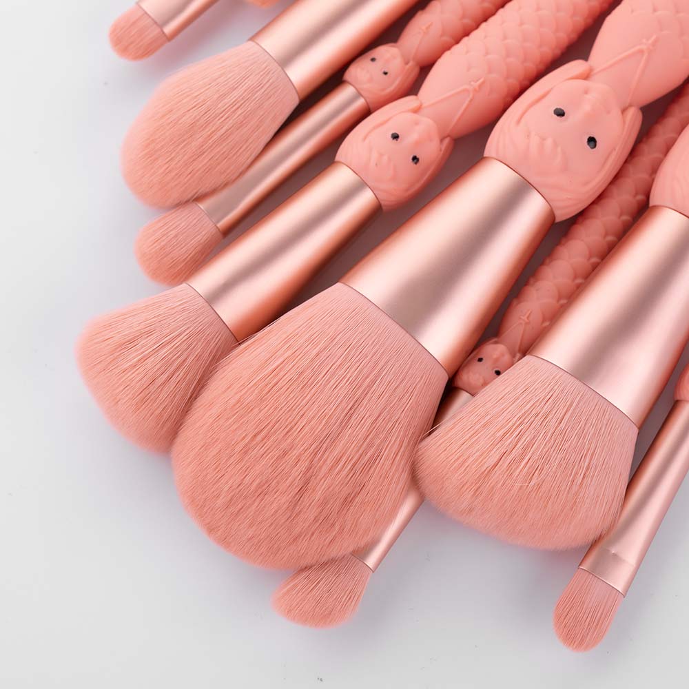 10 Pcs New Mermaid Makeup Brushes Set Powder Foundation Blush Blending Eye shadow Lip Cosmetic Beauty Make Up Brush Kits