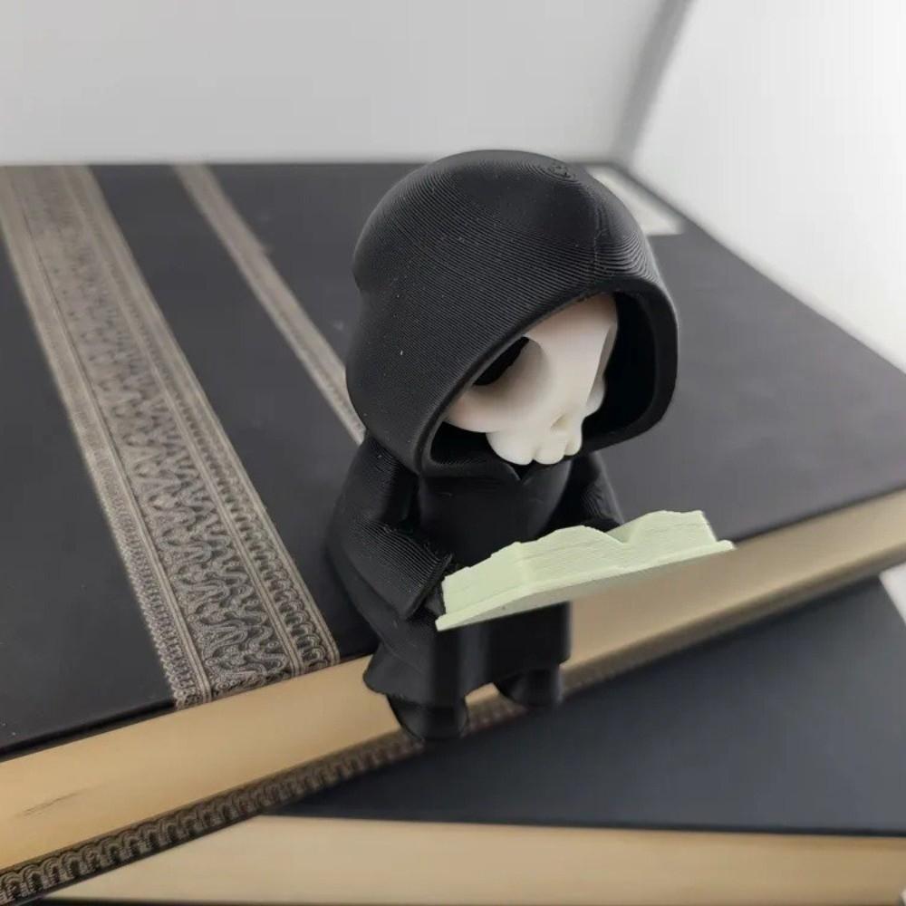 Cartoon Gothic Decoration Creative Reading Pose Ghost Statues Bedroom Decor