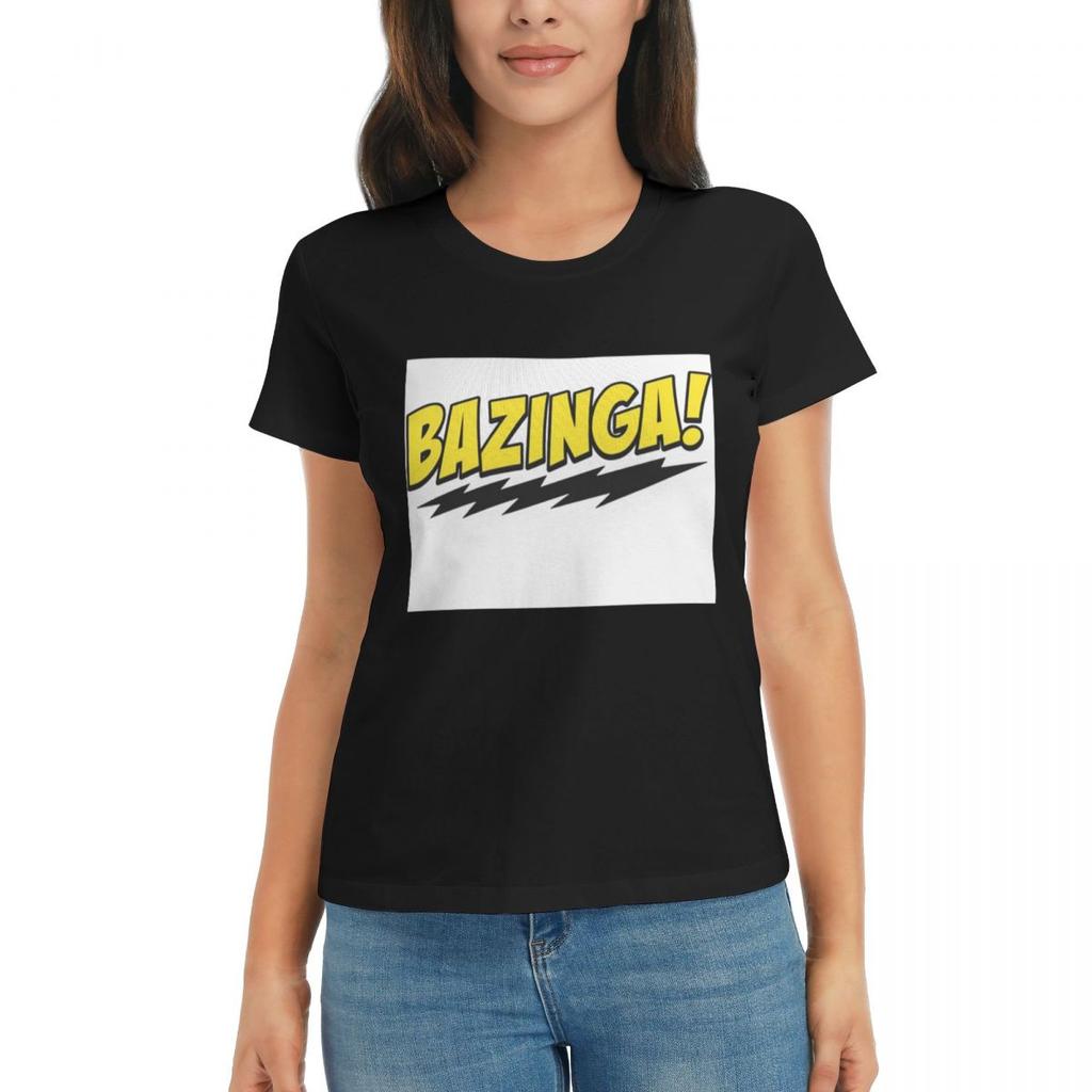 Women TShirt Bazinga The Big Bang Theory Summer Short Sleeve Tees ONeck Cotton T Shirts Clothes Tops Streetwear