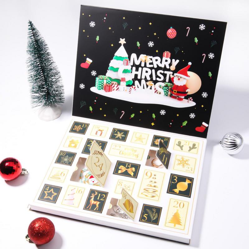 Jewelry Advent Calendars Adults Women Bracelet Necklace Countdown Calendar 24 Days Advent Calendars 2024 Christmas Parties Rings