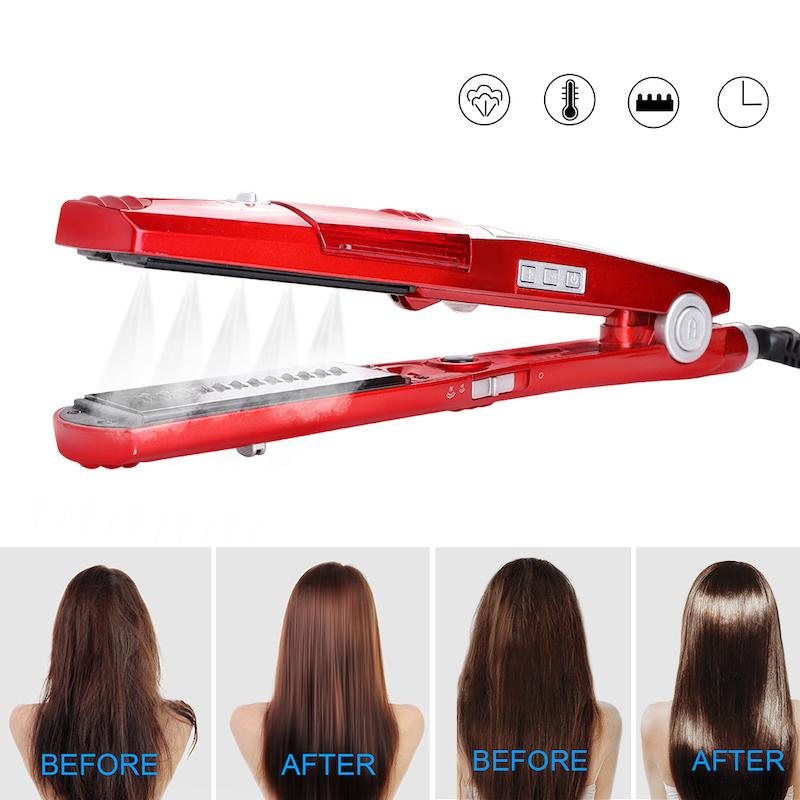Profession Steam Hair Straightener Straightening Irons Brush Ceramic  Flat Iron Perfect Protection of Hair Straight Hair Iron