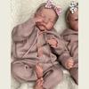 Brand New 49 cm Reborn Doll Twins Levi Closed Eyes and Open Eyes Optional Emulation Rebirth Doll Realistic Baby Doll Toys for Toddler New Year Gifts