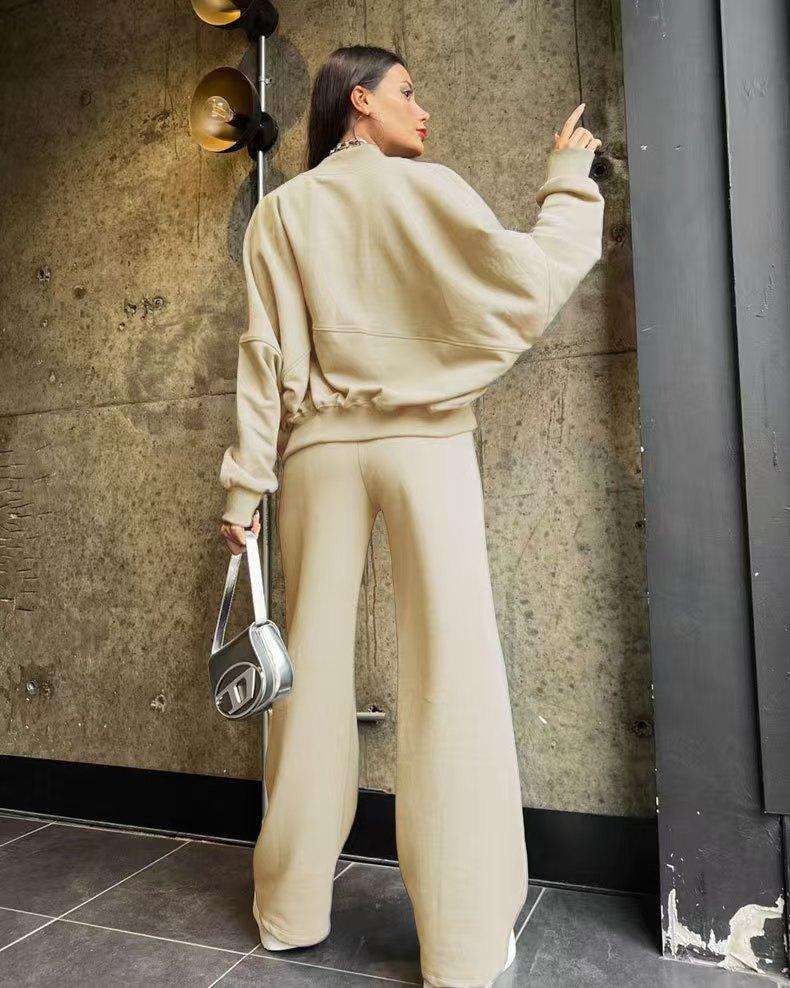 Women's Fashion Casual Color Matching Pullover Long Sleeve Sports Suit