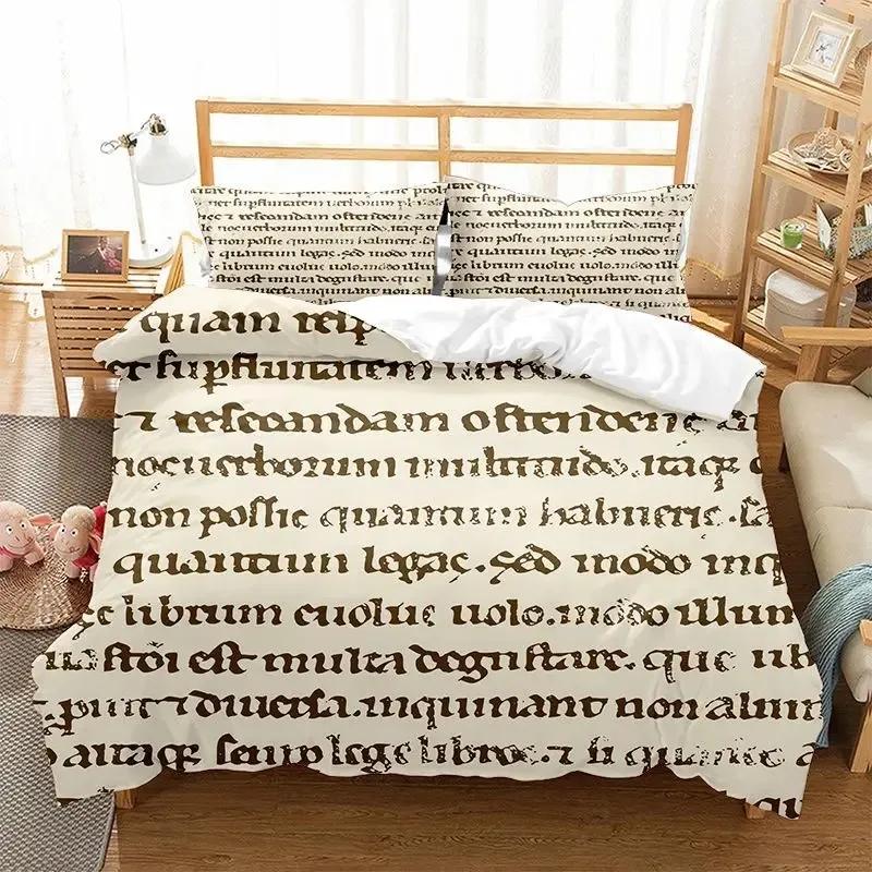 Graffiti Słowo Zestaw Poszewki na Kołdrę Wesołych Świąt Poliestrowa Poszwa na Kołdrę z Poszewką na Poduszkę Rozmiar King Queen Dla Dziecka Nastolatka Zestaw Pościeli