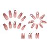 24 Pcs Treasure Wear Nail Glazed Water Drop Diamond Chain Love Fairy Nail Art Long Diamond Wear Nail Finished Nail