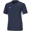 T-shirt d'entraînement NaviDry à manches courtes avec et Taille de robe M T-shirt homme col rond panneau, Évacuation de l'humidité séchage rapide, Bleu marine/Blanc, (Code Produit 32MAA190)