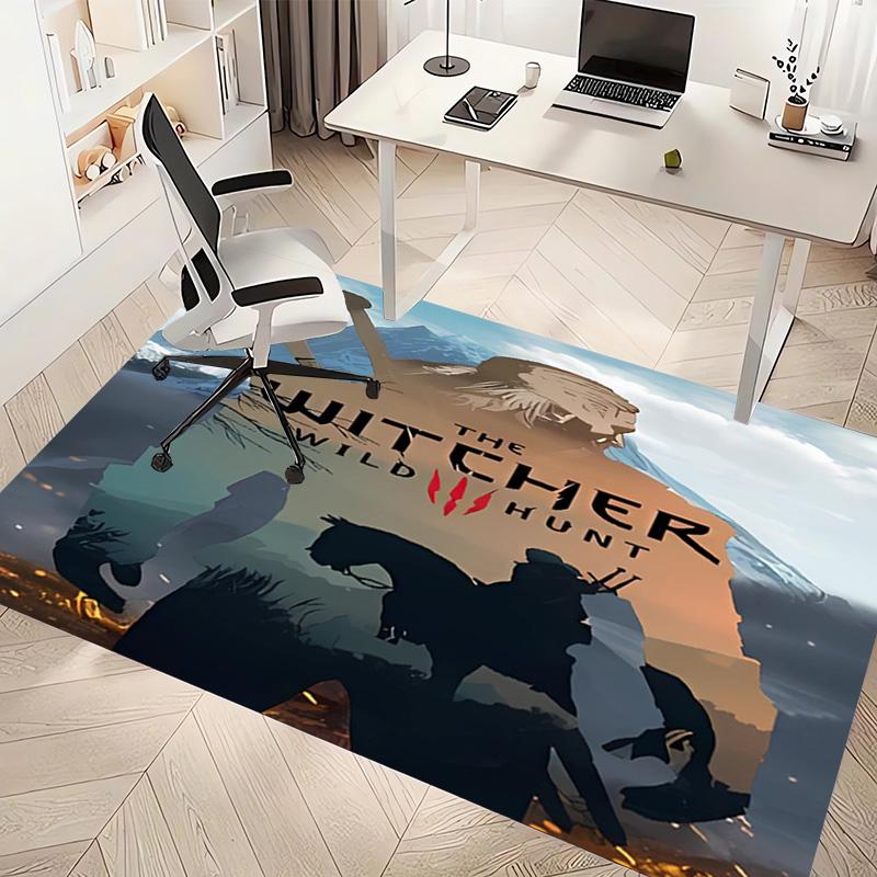 The W-Witcher 3 Wild Hunt GAME Print Area Rug - Soft,Washable Non-Slip Indoor Mat,Living Room,Home Office Decorative Rug